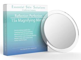 img 4 attached to 🔍 6 Inch Round Magnifying Mirror with Three Suction Cups - Perfect for Makeup Application, Tweezing, Blackhead/Blemish Removal - Enhance Visibility and Easy Mounting