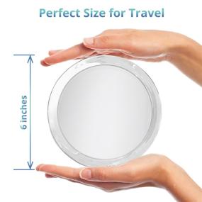 img 1 attached to 🔍 6 Inch Round Magnifying Mirror with Three Suction Cups - Perfect for Makeup Application, Tweezing, Blackhead/Blemish Removal - Enhance Visibility and Easy Mounting