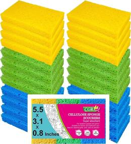 img 4 attached to 🧽 Large, Heavy Duty CGR Kitchen Sponges – Clean Tough Messes Efficiently, Without Scratching. Eco-Friendly, Reusable, and Plastic-Free.