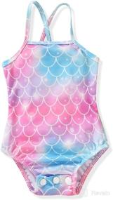 img 4 attached to 👶 Adorable Aalizzwell Baby Girls One Piece Swimsuit: Stylish and Comfortable Bathing Suit for Little Water Divas