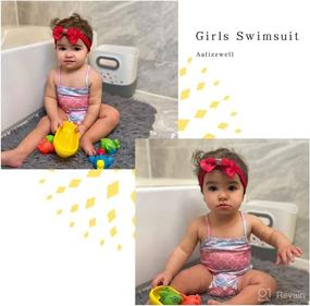 img 3 attached to 👶 Adorable Aalizzwell Baby Girls One Piece Swimsuit: Stylish and Comfortable Bathing Suit for Little Water Divas