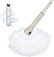 🧹 zubulun twist mop with 2 extra heads, easy wringing wet mop, 51' long handle for commercial and household hardwood, vinyl, tile, and more floor cleaning logo