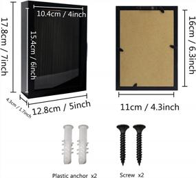 img 2 attached to FramePro Ticket Shadow Box Top Loading Display Case Frame With Slot On Top, Customizable DIY Sweet Gift, Movie Travel Sporting Events Concert Ticket Stubs Drink Beer Caps- Memory Box, Black 5X7