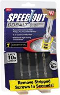 efficiently remove stripped screws with speed out cobalt extractor 4 piece set logo