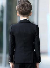 img 1 attached to Boys' 5 Piece Slim Fit Formal Suit Set In Vibrant Colors By YuanLu Dresswear