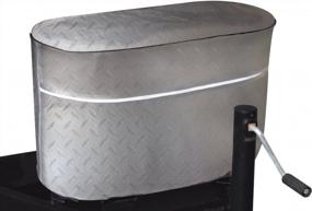 img 4 attached to 30-Gallon Propane Tank Cover - Diamond Plated Steel Vinyl, Double Layer Protection - 2713 Silver