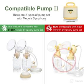 img 2 attached to 🤱 Maymom MyFit Flange Set, Two-Piece Breast Shield (Small 21mm) Connector Valve Membrane - Compatible with Medela Breast Pumps (Pump in Style Advanced, Lactina, Symphony) - Non-OEM Pump Parts