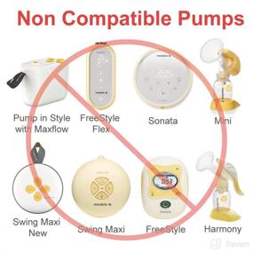 img 1 attached to 🤱 Maymom MyFit Flange Set, Two-Piece Breast Shield (Small 21mm) Connector Valve Membrane - Compatible with Medela Breast Pumps (Pump in Style Advanced, Lactina, Symphony) - Non-OEM Pump Parts