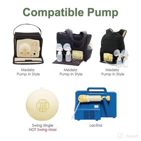 img 3 attached to 🤱 Maymom MyFit Flange Set, Two-Piece Breast Shield (Small 21mm) Connector Valve Membrane - Compatible with Medela Breast Pumps (Pump in Style Advanced, Lactina, Symphony) - Non-OEM Pump Parts