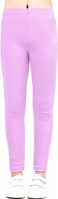 img 4 attached to 👧 Cotton Toddler Girls' Leggings by Auranso - Ideal Length Leggings for Kids