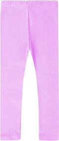 img 3 attached to 👧 Cotton Toddler Girls' Leggings by Auranso - Ideal Length Leggings for Kids