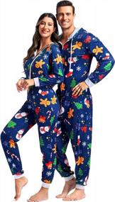 img 4 attached to Get Festive In Zhitunemi'S Adult Christmas Onesies: Matching Pajama Sets For The Whole Family With Fun Hoodie Jumpsuits.