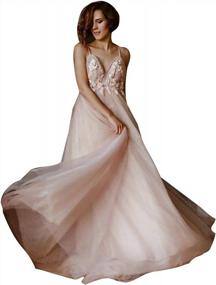 img 4 attached to Stunning Tulle Evening Dress With Backless Design And 3D Flower Accents For Special Occasions