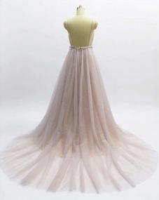 img 2 attached to Stunning Tulle Evening Dress With Backless Design And 3D Flower Accents For Special Occasions
