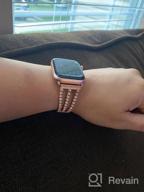 img 1 attached to Apple Watch Band 38Mm 40Mm 41Mm Bling Diamond Rhinestone Metal Link Bracelet For Women Series 8 7 6 5 4 3 2 1 SE Rose Gold Compatible review by Brian Avila