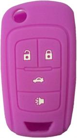 img 2 attached to 🔑 Silicone Purple 4-Button Key Cover for Camaro Flip Folding Key Case (2010-2014)