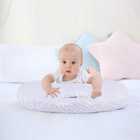 img 2 attached to Newborn Lounger Slipcover with Removable Design, Luxuriously Soft Premium 👶 Minky Dot Baby Lounger Cover, Unbelievably Comfortable, Secure for Infants (White)