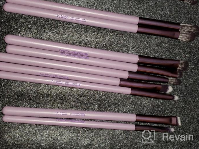 img 1 attached to EIGSHOW 15 Piece Professional Makeup Brush Set In Grey For Liquid, Cream, And Powder Cosmetics - Ideal For Foundation, Powder, Concealers, Eye Shadows, And More review by Kyle Fritz