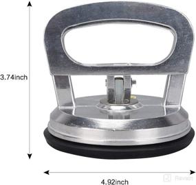 img 3 attached to 🔧 2Pack Aluminium Vacuum Heavy Duty Suction Cup Lifter for Glass Window Tiles Mirror Granite – Gripper Sucker Plate with Double Handle Locking and Single Plate