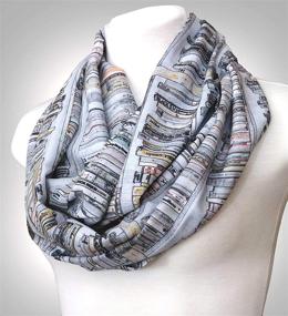 img 2 attached to Scarf Library Bookshelves Infinity Birthday Women's Accessories ~ Scarves & Wraps