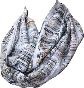 img 4 attached to Scarf Library Bookshelves Infinity Birthday Women's Accessories ~ Scarves & Wraps