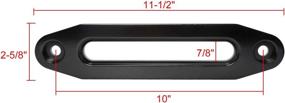 img 3 attached to 🏎️ YaeKoo 10-inch Billet Polished Glossy Aluminum Bolt-Pattern Hawse Fairlead Mount for Synthetic Winch Rope Cable ATV/UTV 8000-15000 LBs (Anodized Black)