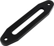 🏎️ yaekoo 10-inch billet polished glossy aluminum bolt-pattern hawse fairlead mount for synthetic winch rope cable atv/utv 8000-15000 lbs (anodized black) логотип