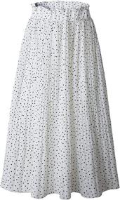 img 1 attached to Womens Polka Elastic Pleated Pockets Women's Clothing at Skirts