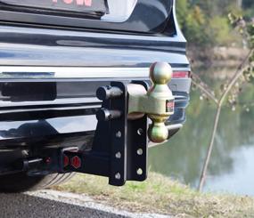 img 1 attached to Adjustable Trailer Hitch With Dual Ball (2" & 2-5/16"), 6-1/2" Drop, 2-1/2" Receiver Shank, 14,000Lbs Capacity By TOPTOW