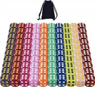 austor 100 pieces 6 sided game dice set 10 pearl colors round edges dices for tenzi, farkle, yahtzee, bunco or teaching math with velvet storage pouch logo