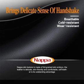 img 1 attached to Nappa Leather Car Steering Wheel Cover - Stylish & Non-Slip Interior | 15 inches Universal | Black