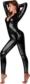 img 2 attached to NIliker Womens Liquid Metallic Catsuit Women's Clothing : Jumpsuits, Rompers & Overalls