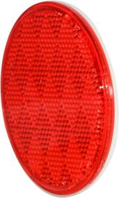 img 1 attached to 🚛 Grand General 80814 3-Inch Round Red Stick-On Reflector for Trucks, Towing, Trailers, RVs, Buses - 1-Pack