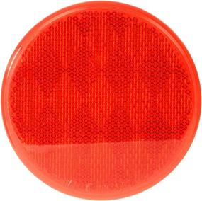 img 2 attached to 🚛 Grand General 80814 3-Inch Round Red Stick-On Reflector for Trucks, Towing, Trailers, RVs, Buses - 1-Pack