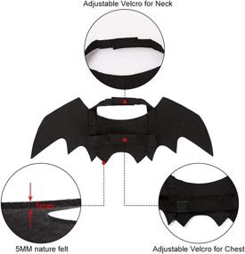 img 2 attached to 🦇 Halloween Pet Bat Wings Cat Dog Costume - Ehdching Cat Costume