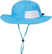 шапка для защиты от солнца upf 50: swimzip унисекс для взрослых с широкими полями, регулируемая логотип