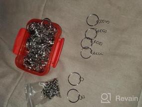 img 6 attached to Kingforest 100 Pack Silver Metal Split Key Rings With Chains, 1 Inch Length, Jump Rings, And Screw Eye Pins For Keychains And Jewelry Making