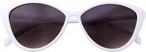 img 3 attached to Женские винтажные ретро солнцезащитные очки кошачий глаз с тонкой оправой