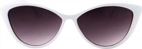 img 2 attached to Женские винтажные ретро солнцезащитные очки кошачий глаз с тонкой оправой