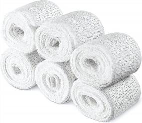 img 4 attached to 2" X 118" Plaster Cloth Rolls (S, Pack Of 6) - Gauze Bandages For Body Casts, Craft Projects, Belly Molds - Easy To Use Wrap Strips By Navaris