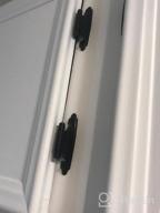 img 1 attached to 12 Pairs (24 Units) Of Self-Closing Black Cabinet Hinges With 1/2 Inch Overlay - Premium Face Mount Cupboard Hardware For Kitchen Cabinet Doors By Homdiy review by Joe Unruh