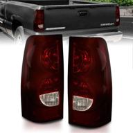 🚥 dark red replacement tail lights pair for 1999-2002 chevy silverado/99-06 gmc sierra - amerilite, passenger & driver side логотип