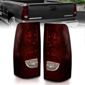 img 4 attached to 🚥 Dark Red Replacement Tail Lights Pair for 1999-2002 Chevy Silverado/99-06 GMC Sierra - AmeriLite, Passenger & Driver Side