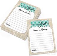 321done share a memory cards mason jar (50 cards) 4x6 - celebrate life, birthday, anniversary, memorial, funeral, graduation & bridal shower - vertical lined - made in usa логотип