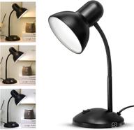 💡 360° adjustable metal desk lamp: eye-caring study & reading lamp for bedroom, office, living room - 3 colors, gooseneck, led bulb included логотип