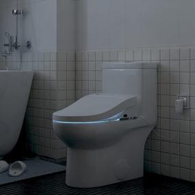 img 3 attached to HOROW Luxury Bidet Toilet, Elongated One Piece Toilet With Advanced Bidet Seat, Smart Toilet Seat With Temperature Controlled Wash Functions, And Air Dryer