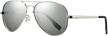 🕶️ stylish poraday polarized aviator sunglasses: 100% uv400 protection, metal frame, 58mm lens - perfect for men and women! logo