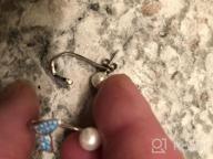 img 1 attached to 💎 Sterling Silver Pearl Drop Dangle Earrings - Hypoallergenic Jewelry Gifts for Women and Girls - Ideal for Birthdays and Christmas review by Elizabeth Gagnon