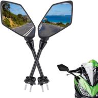 🔍 highly compatible motorcycle mirrors - rear view mirrors for ninja 650r (2009-2017), ninja er6f (2009-2012), ninja 400r (2010-2014), ninja 1000 - side mirror логотип