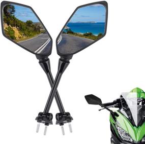 img 4 attached to 🔍 Highly Compatible Motorcycle Mirrors - Rear View Mirrors for Ninja 650R (2009-2017), NINJA ER6F (2009-2012), NINJA 400R (2010-2014), Ninja 1000 - Side Mirror